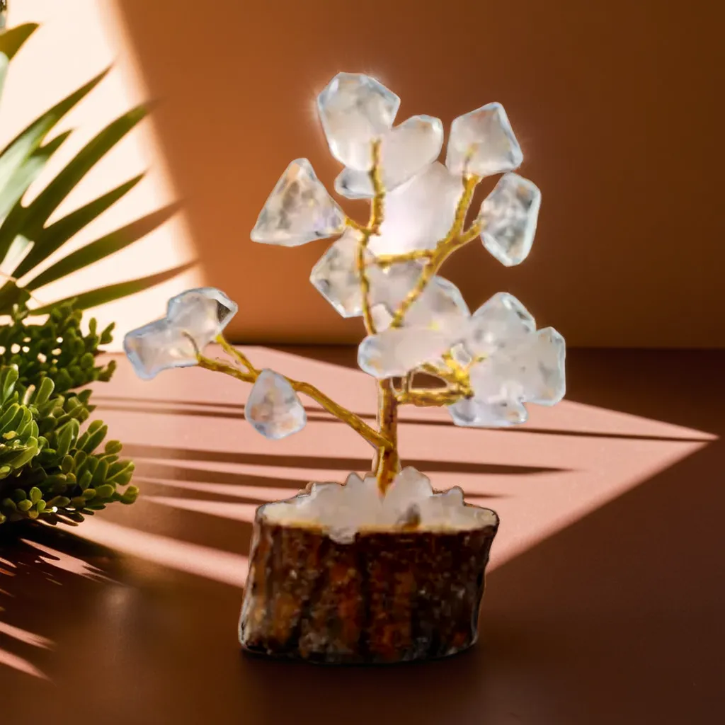 Clear Quartz 15 Beads Small Tree